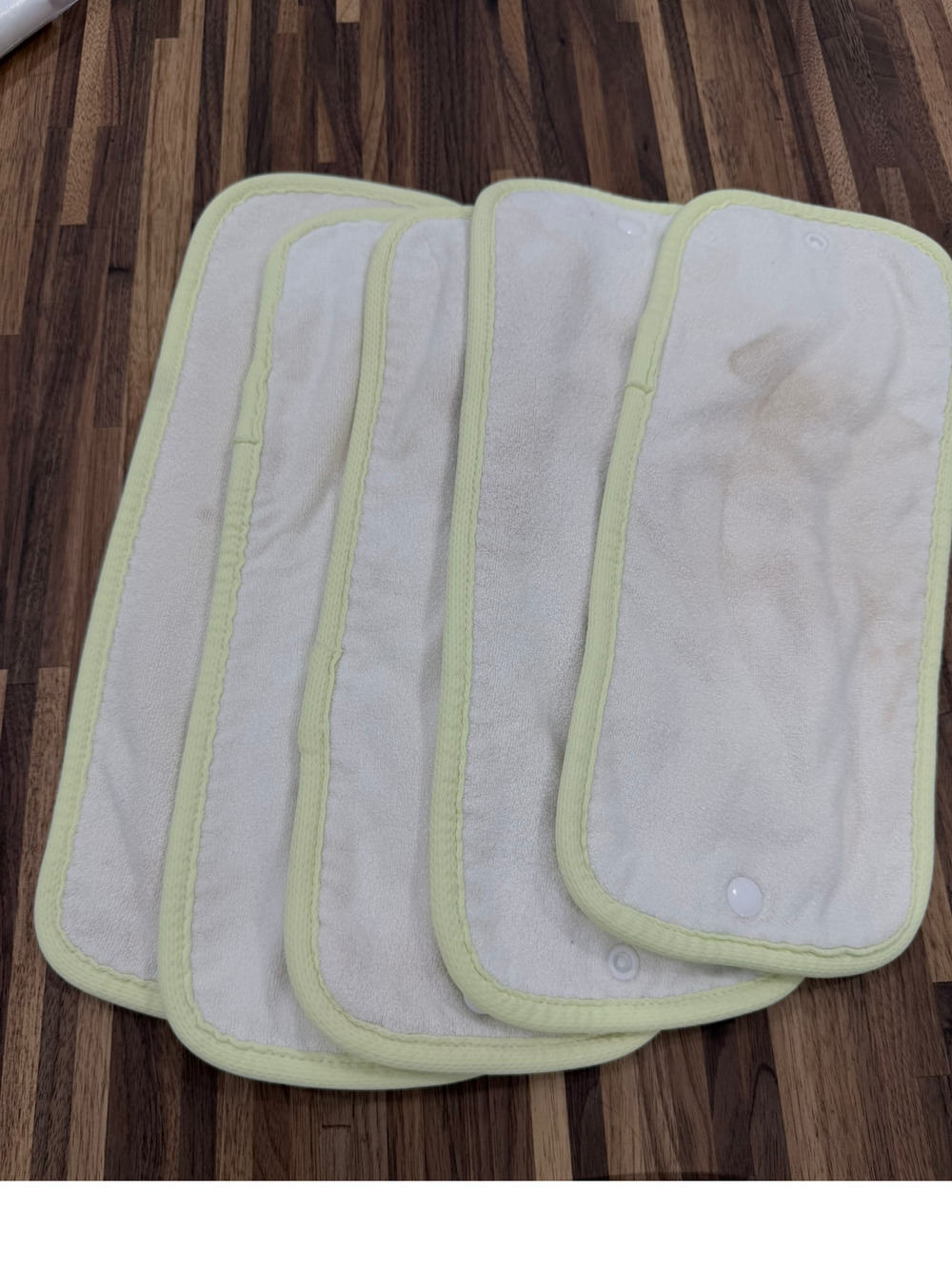 Kinder Cloth Diaper Insert - Bamboo Viscose Lot Of 10 Yellow